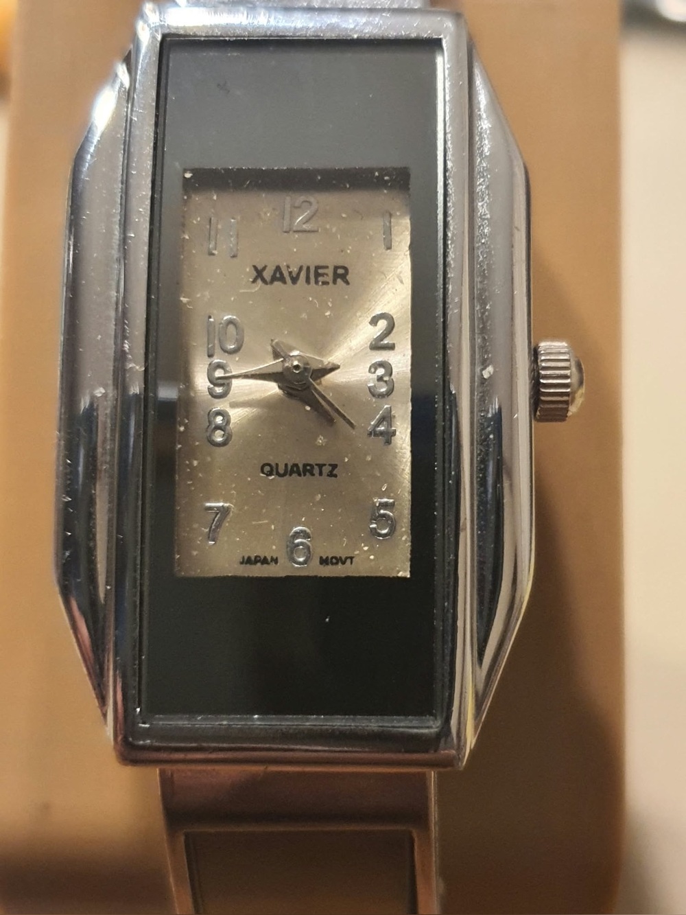 🦋10/$20🦋 Xavier Quartz Silver/Champagne Stainless Steel Women's Cuff Watch